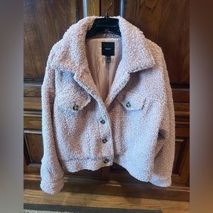 Forever 21 shearling pink coat